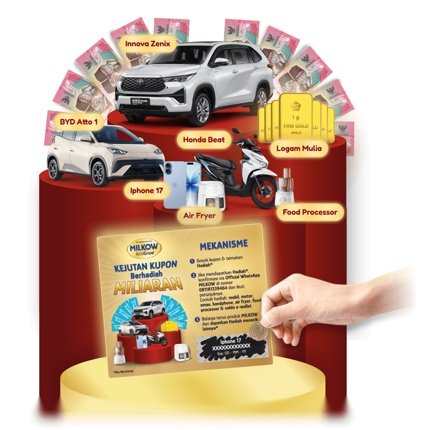 Ilustrasi hadiah Kejutan Mitra Miliaran MILKOW