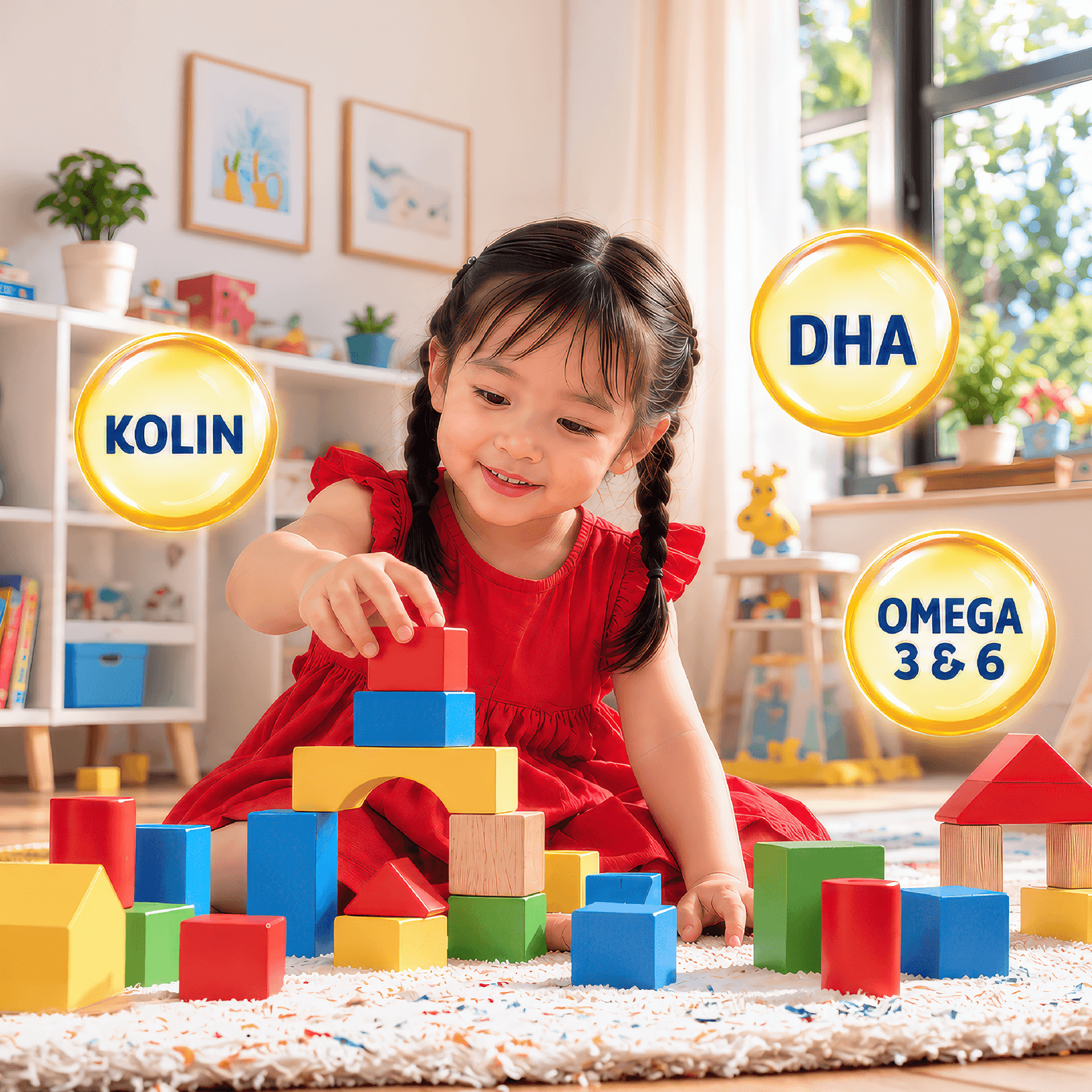 Bagaimana Triple Nutrients dalam MILKOW ActiGrow Bekerja Bersama Nutrisi Lain untuk Mendukung Potensi Si Kecil?